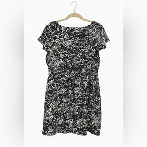 Merona NEW With Tags Women's Lined 1X Black/White Geometric Ebony Print Size 1X